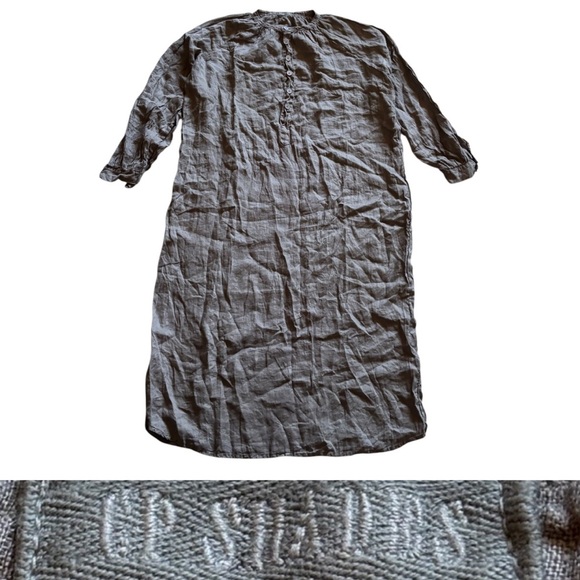 CP Shades Jasmine Linen Tunic/Dress Women’s Size Small In Olive Green - Picture 1 of 8